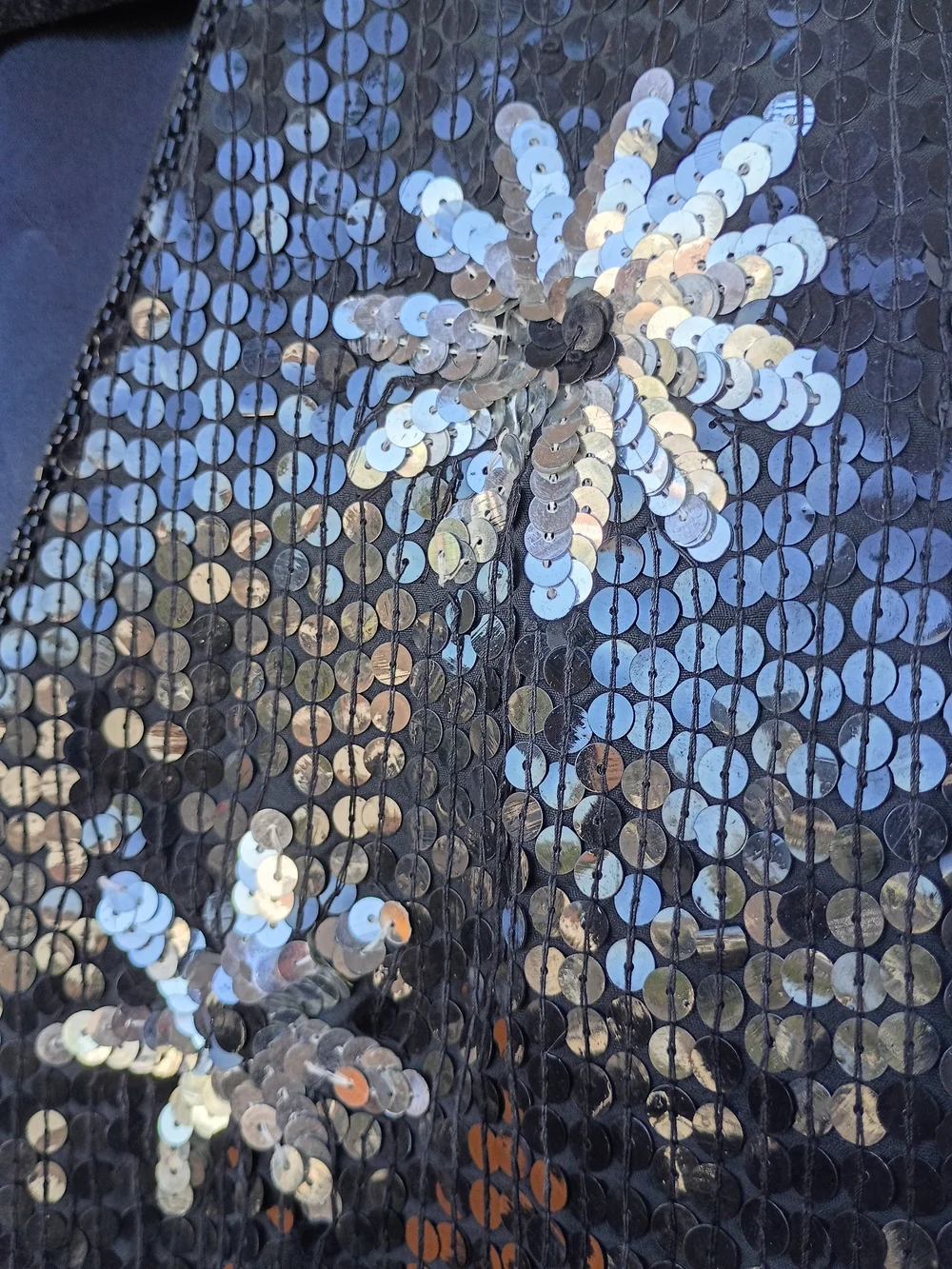 Vintage AJNY Black Sequin Vest